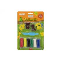 Massa de modelar - molde e brinque 11 peças - animais Massa de modelar - molde e brinque 11 peças - animais