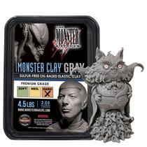 Massa de Modelar Monster Clay Cinza Dura 2kg The Monster Makers