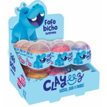 Massa de Modelar OVO Surpresa Fofobicho 12G com Animalzinho Display C/18