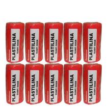 Massa De Modelar Plastilina Vermelha Terracota 5 Kg (10 Un)