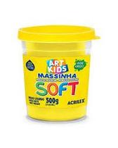 Massa de modelar soft 500g 102 amarelo limão - acrilex