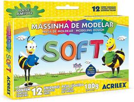 Massa de Modelar Soft Acrilex - 12 Cores 180g