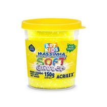 Massa de Modelar Soft Acrilex 150g Amarelo Glitter 212