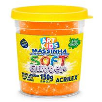 Massa de Modelar Soft Acrilex 150g Laranja Glitter 225