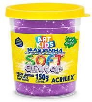 Massa de Modelar Soft Acrilex 150g Violeta Glitter 207