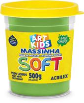 Massa de modelar soft pote 500g verde acrilex