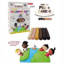 Massa de modelar UtiGuti tons de pele e cabelo 6 cores 90g Massa de modelar UtiGuti tons de pele e cabelo 6 cores 90g