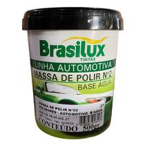 MASSA DE POLIR N 2 500 gr Base Agua - BRASILUX