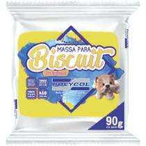 Massa de Porcelana Fria Biscuit 90g Amarelo 12 pacotes - POLYCOL