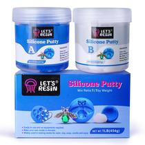 Massa de Silicone LET'S RESIN Kit para Moldes 1LB Não Tóxico