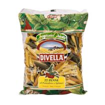 Massa divella 027/1 penne rigate tricolor 500g