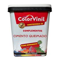 Massa Efeito Rústico Cimento Queimado Colorvinil 18l Cores Massa Efeito Rústico Cimento Queimado Colorvinil 18l Cores