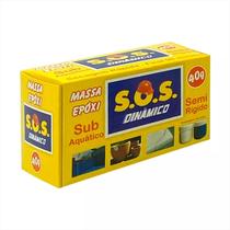 Massa Epoxi Cola Adesiva Subaquatica S.o.s Veda Tudo 40g