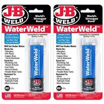Massa Epóxi J-B Weld WaterWeld - Cura em 1 Hora - Pacote com 2 Unidades