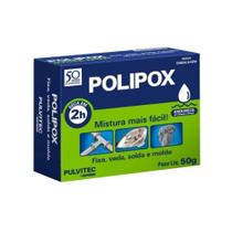 Massa Epóxi Polyepox 50 Gramas - Pulvitec - Fixa, Veda, Solda E Molda Diversos Materiais