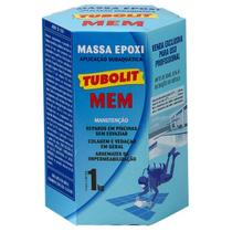 Massa Epóxi Subaquática Piscina Tubolit MEM 1Kg Azul Claro