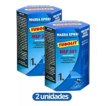 Massa Epóxi Subaquática Tubolit Mep 301 1Kg - 2 unidades Massa Epóxi Subaquática Tubolit Mep 301 1Kg - 2 unidades