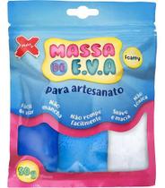 Massa Eva Artesanato 50g Azul Claro Branco Azul Escuro Make