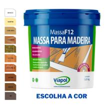 Massa F12 Viapol 1,65Kg Calafetar Madeira Mdf - Todas Cores