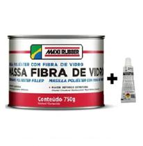 Massa Fibra de Vidro 750g com Catalisador - Maxi Rubber Massa Fibra de Vidro 750g com Catalisador - Maxi Rubber