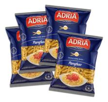 Massa Macarrão C/ Ovos Parafuso Adria - Kit 4un De 500g