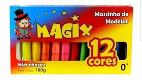 Massa Massinha De Modelar Colorida 12 Cores 180g - MAGIX