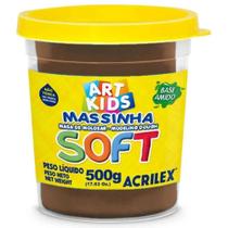 Massa modelar 500g chocolate Acrilex