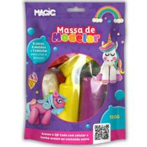 Massa modelar 6 cores 3 moldes 1 rolinho unicornio Massa modelar 6 cores 3 moldes 1 rolinho unicornio