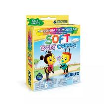 Massa Modelar Acrilex Soft Baby Colors 06 cores 90g - ACRILEX - ESCOLAR Massa Modelar Acrilex Soft Baby Colors 06 cores 90g - ACRILEX - ESCOLAR