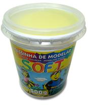 Massa Modelar Acrilex Soft Fluorescente 500 g Amarelo Limao 07350 - 102 07350 - 102