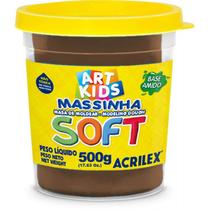 Massa Modelar Acrilex Soft Fluorescente 500 g Chocolate 07350 - 814 07350 - 814