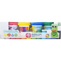 Massa Modelar Criative Kids Glitter Modele Crie 4pcs 85508
