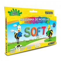 Massa Modelar Soft 15Cores Acrilex Massa Modelar Soft 15Cores Acrilex