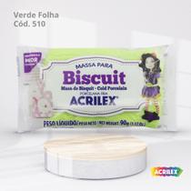 Massa para biscuit 90g verde folha Massa para biscuit 90g verde folha
