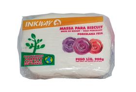 Massa para Biscuit Inkway Branco ou Natural 900g Artesanato