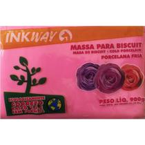 Massa Para Biscuit Rosa 900g Ink Way