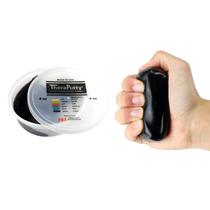 Massa para exercícios para mãos CanDo Theraputty Plus X-Firm 113 g preta