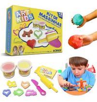 Massa Para Modelar C/ 2 Potinhos De Massinhas + Moldes 300g Massa Para Modelar C/ 2 Potinhos De Massinhas + Moldes 300g