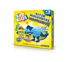 Massa Para Modelar Criativa Art Kids Dinossauro 2 Azul Massa Para Modelar Criativa Art Kids Dinossauro 2 Azul