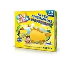 Massa Para Modelar Criativa Art Kids Dinossauro 3 Amarelo