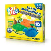 Massa para Modelar Criativa Art Kids Dinossauro 3D 150 g - Acrilex - Unidade