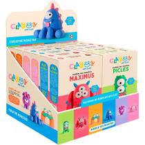 Massa para Modelar Criativa Clayeez Monstros 38G (S) Display com 12 Unidades