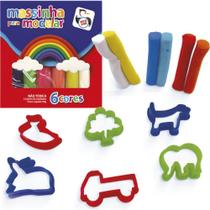 Massa para Modelar Criativa Fazendinha 6 Cores com Acessório