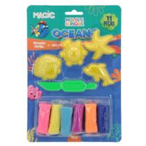 Massa para Modelar Criativa Oceano 11PCS Molde e Brinque - Magic KIDS Massa para Modelar Criativa Oceano 11PCS Molde e Brinque - Magic KIDS