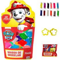 Massa para Modelar Criativa Patrulha Canina Marshall 120G com 12 Cores