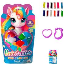 Massa para Modelar Criativa Unicornio 120G C/12CORES/2MOLD