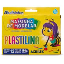 Massa para Modelar Plastilina com 06 Cores 90G - Pacote com 12 Massa para Modelar Plastilina com 06 Cores 90G - Pacote com 12