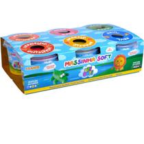 Massa para Modelar Pote 140G KIT com 6 Cores, Massinha Utiguti Massa para Modelar Pote 140G KIT com 6 Cores, Massinha Utiguti