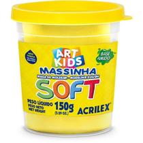 Massa para Modelar Soft 150 g (Amarelo Limão) - Acrilex - Pote