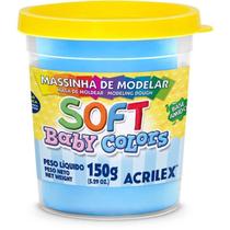 Massa para Modelar Soft 150 g (Azul Bebê) - Acrilex - Pote